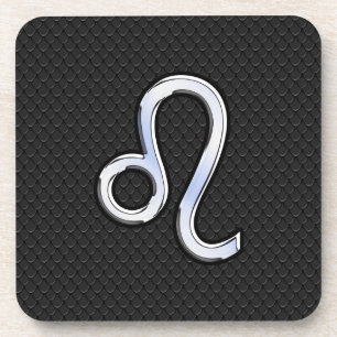 Dessous-de-verre Chrome Comme Leo Zodiac Connexion peau de serpent