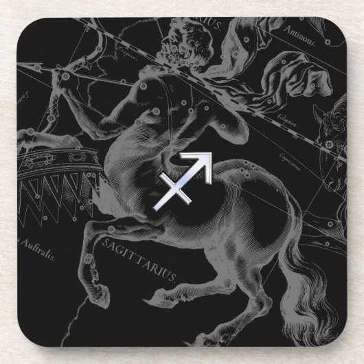 Dessous-de-verre Chrome Sagittarius Zodiac Sign Hevelius circa 1690 (Devant)