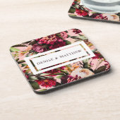 Dessous-de-verre Chrysanthème romantique sur rose arachnéen (Côté gauche)