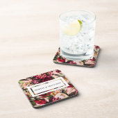 Dessous-de-verre Chrysanthème romantique sur rose arachnéen (Côté Droit)