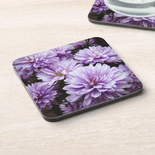 Dessous-de-verre Chrysanthèmes de brume pourpre (Côté gauche)