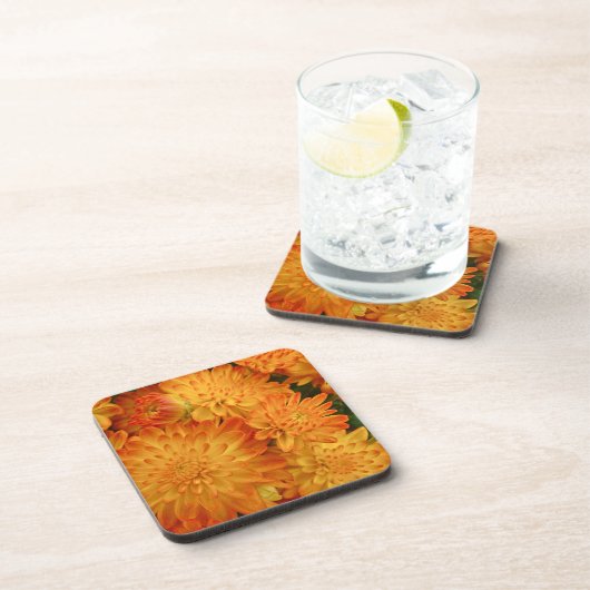 Dessous-de-verre Chrysanthèmes orange Fire (Côté Droit)