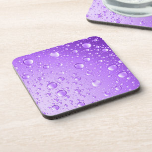 Dessous-de-verre Chutes de pluie Abstraite violet métallique