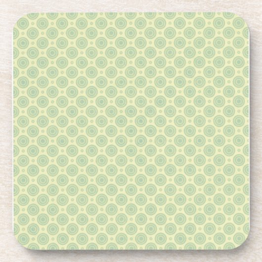 Dessous-de-verre Cibles bleu pastel sur jaune (Devant)