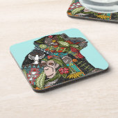 Dessous-de-verre ciel d'amour chimpanzé (Côté gauche)