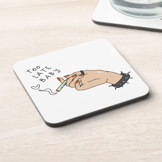 Dessous-de-verre Cigarette à la main anti-Valentin (Côté gauche)