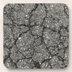 Dessous-de-verre Ciment de pavage de rue d'asphalte noir