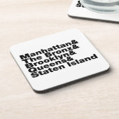 Dessous-de-verre Cinq Boroughs ~ New York (Côté gauche)