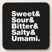 Dessous-de-verre Cinq saveurs de base (Devant)