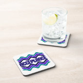 Dessous-de-verre Citation d'acceptation en bleu vert violet (Côté Droit)