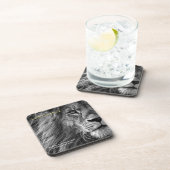 Dessous-de-verre Citation de confiance des yeux de lion Inspiration (Côté Droit)