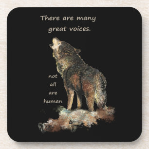Dessous-de-verre Citation de loup inspirationnel de plusieurs grand