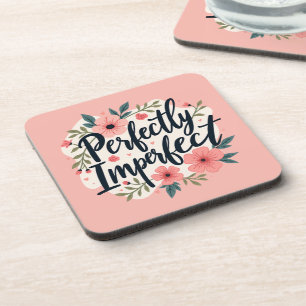 Dessous-de-verre Citation de typographie florale parfaitement impar
