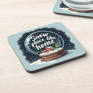 Dessous-de-verre Citation de vacances Snow Place Like Home