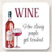 Dessous-de-verre Citation De Vin Drôle (Devant)