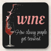 Dessous-de-verre Citation De Vin Drôle (Devant)