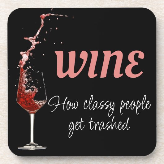 Dessous-de-verre Citation De Vin Drôle (Devant)