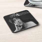 Dessous-de-verre Citation d'écriture de Virginia Woolf avec des ray (Côté gauche)