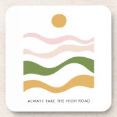 Dessous-de-verre Citation motivationnelle Abstraite Prenez la route (Devant)