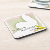 Dessous-de-verre Citation pointillée de Rumi de tulipe (Côté gauche)