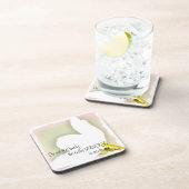 Dessous-de-verre Citation pointillée de Rumi de tulipe (Côté Droit)