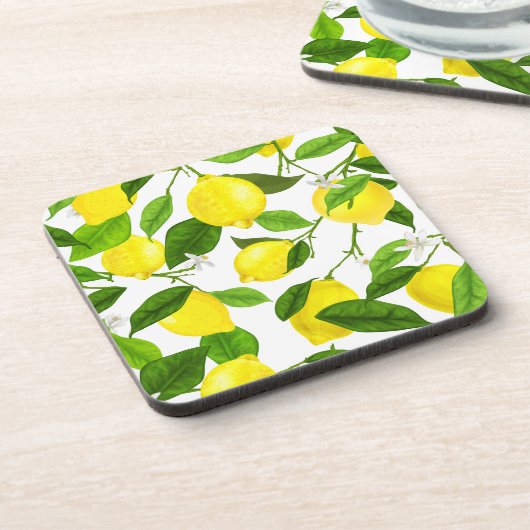 Dessous-de-verre Citron à l'aquarelle (Côté gauche)