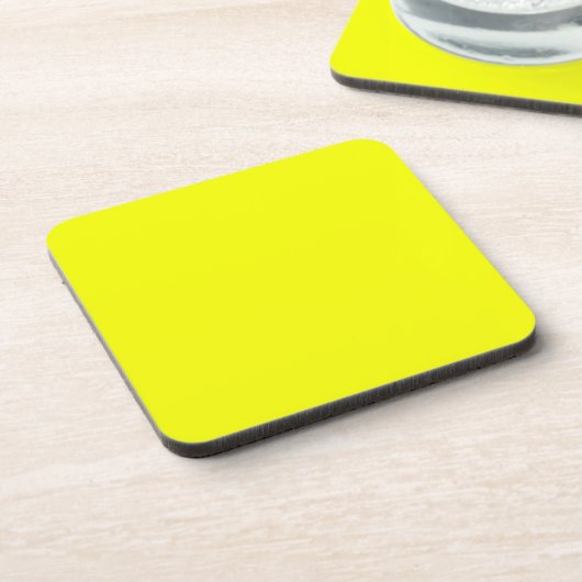 Dessous-de-verre Citron jaune Accent Couleur Personnaliser (Côté gauche)