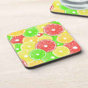 Dessous-de-verre Citron, orange, pamplemousse et tranches de citron