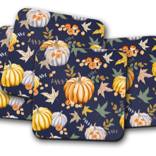 Dessous-de-verre Citrouille de chute bleue Citrouille d'automne C