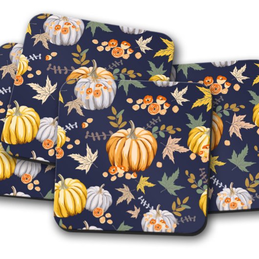 Dessous-de-verre Citrouille de chute bleue | Citrouille d'automne C