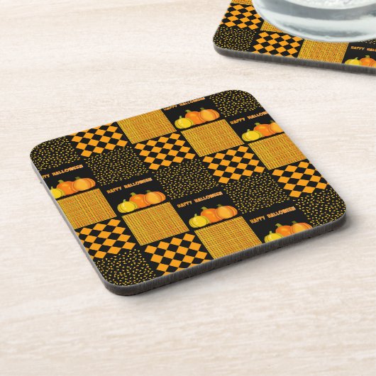 Dessous-de-verre Citrouille Halloween Patchwork Motif (Côté gauche)