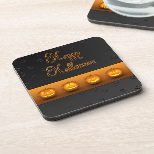Dessous-de-verre Citrouilles d'Halloween Jack-o-Lantern (Côté gauche)