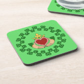 Dessous-de-verre Claddagh et Green Knotwork (Côté gauche)