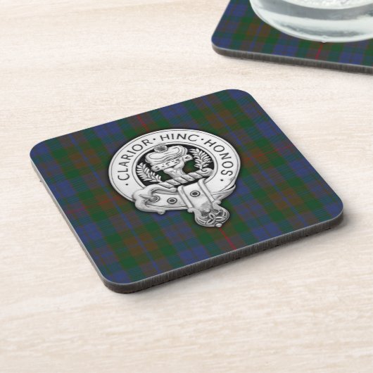 Dessous-de-verre Clan Buchanan Crest & Hunter Tartan (Côté gauche)