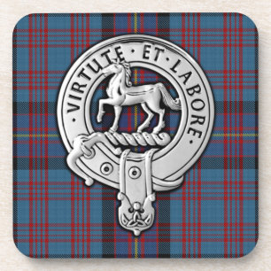 Dessous-de-verre Clan Cochrane Crest & Azure Tartan