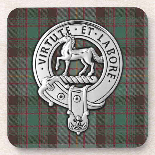 Dessous-de-verre Clan Cochrane Crest & Hunting Tartan (Devant)
