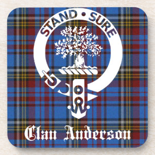 Dessous-de-verre Clan écossais Anderson Crest & Tartan