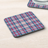 Dessous-de-verre Classic Blue Red Plaid Pattern (Côté gauche)