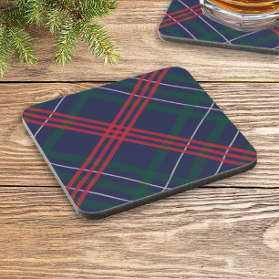Dessous-de-verre Classic Navy Rouge Vert Tartan Plaid Holiday