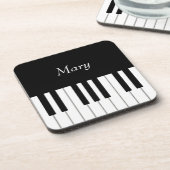 Dessous-de-verre Classic Piano Keyboard Personalized (Côté gauche)