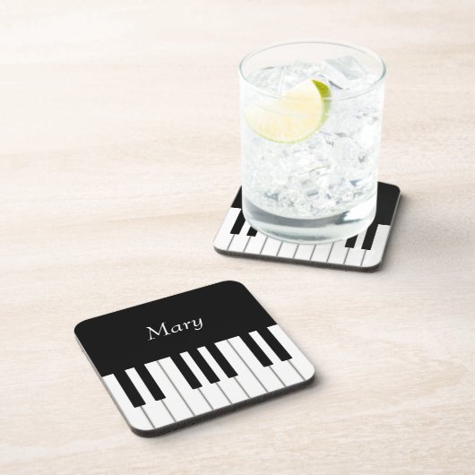 Dessous-de-verre Classic Piano Keyboard Personalized (Côté Droit)