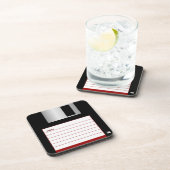 Dessous de verre classiques de disquette rouge de  (Côté Droit)