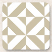 Dessous-de-verre Clay Geometric Deco Cube Pattern (Devant)