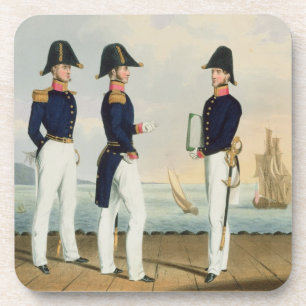 Dessous-de-verre Clerk de commissaires et de capitaine, plaquez 7