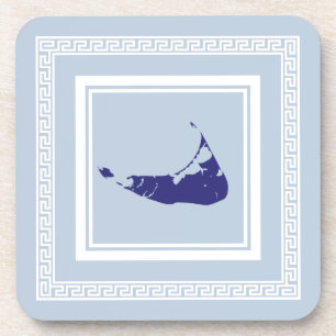 Dessous de verre clés grecques Nantucket bleu