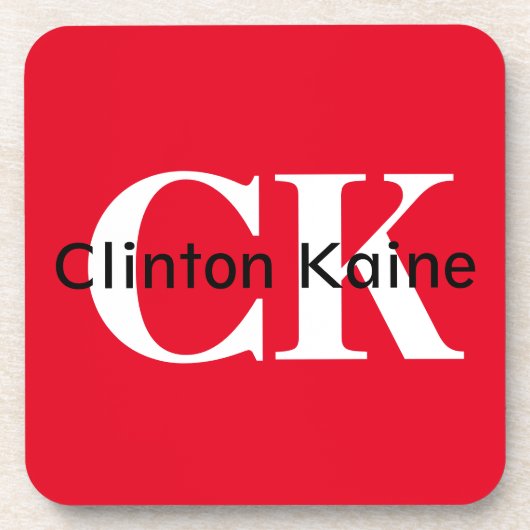 Dessous-de-verre Clinton Kaine - CK 2016 (Devant)