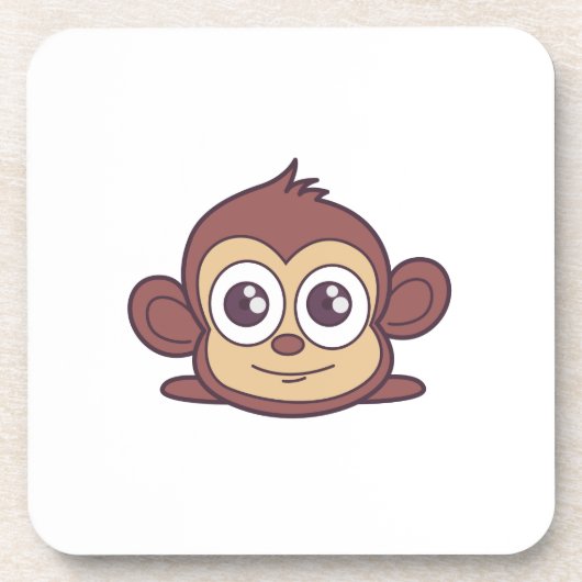 Dessous-de-verre Clipart de singe mignon (Devant)