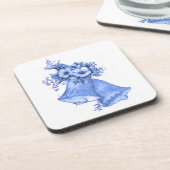 Dessous-de-verre Cloches Mariages bleues (Côté gauche)