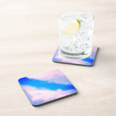 Dessous-de-verre Clouds Apart - Bleu avec nuages Pinkish (Côté Droit)