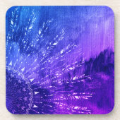 Dessous-de-verre Clouds Mandala bleu violet Boho Bohemian (Devant)